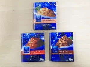 アミューズメントエース津田沼店で獲得したパスタソース景品の写真（クレーンゲーム）