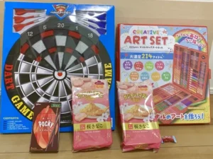 スーパーウェーブ柏店で獲得した景品の写真（クレーンゲーム）